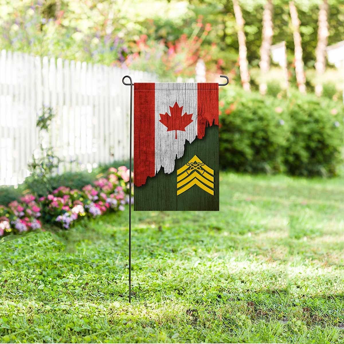 Canadian Army Trumpet Bugle Major Garden Flag 12Inch x 18Inch Twin-Side Printing-Garden Flag-Veterans Nation