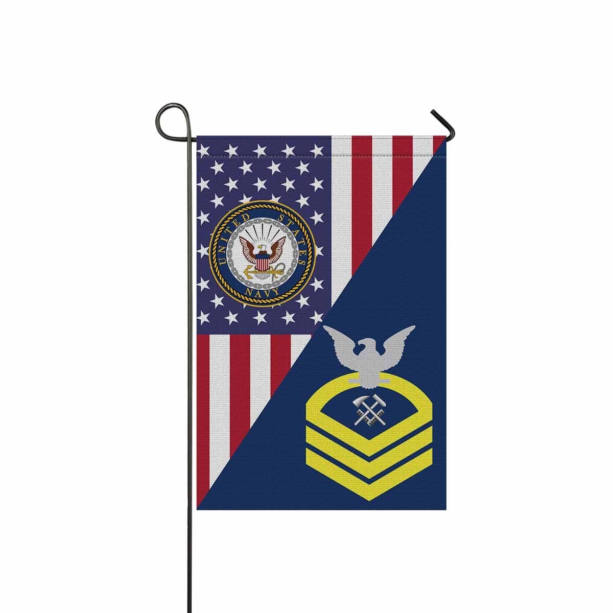 US Navy Hull Maintenance Technician Navy HT E-7 CPO Chief Petty Officer Garden Flag/Yard Flag 12 inches x 18 inches Twin-Side Printing-GDFlag-Navy-Rating-Veterans Nation