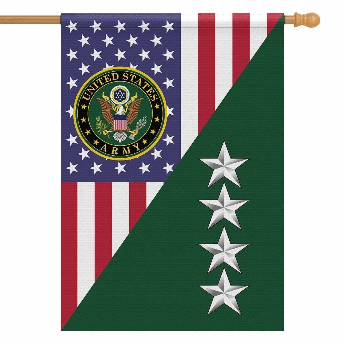 US Army Insignia With America Flag House Flag 28 Inch x 40 Inch Twin-Side Printing-HouseFlag-Army-Veterans Nation