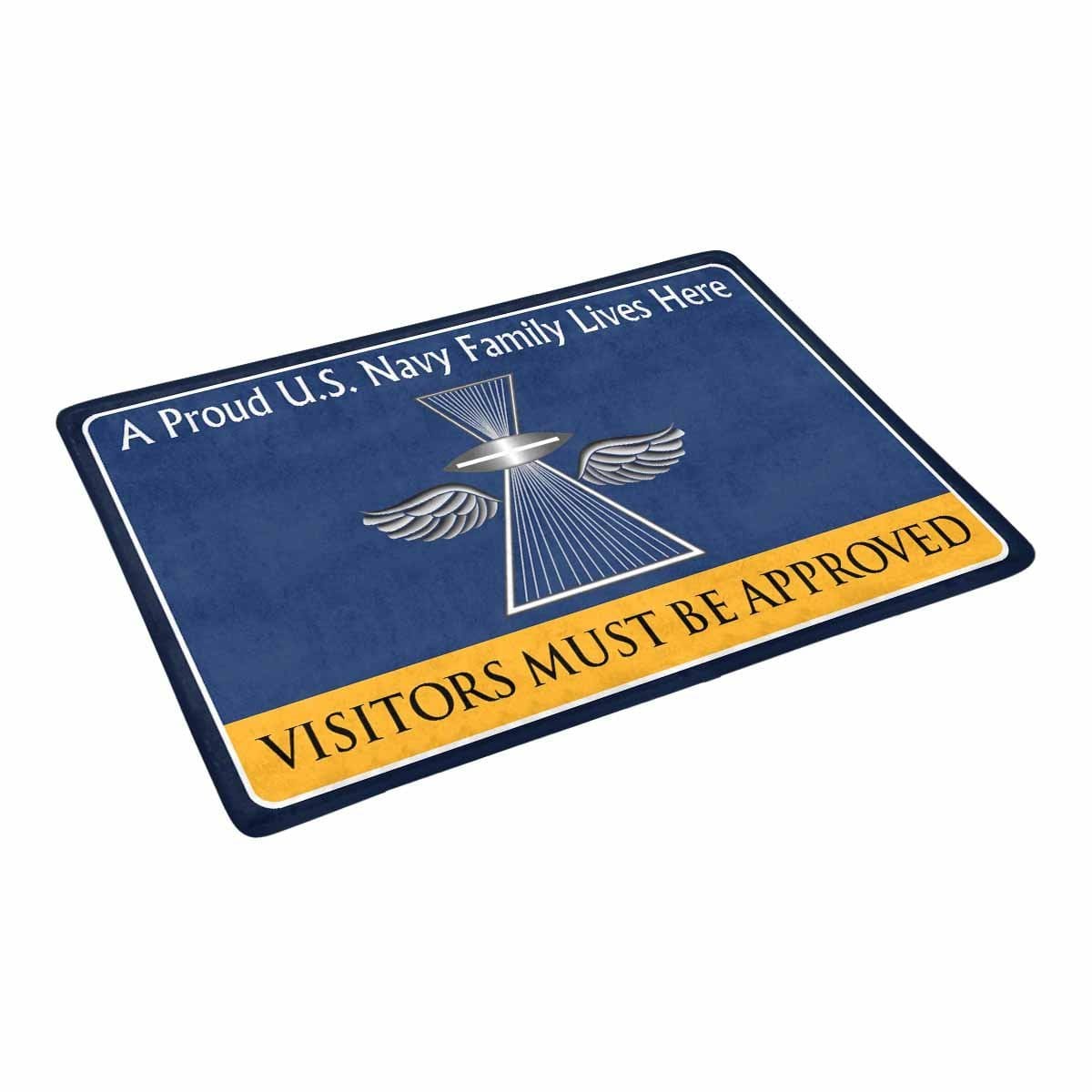 US Navy Photographer's Mate Navy PH Family Doormat - Visitors must be approved (23,6 inches x 15,7 inches)-Doormat-Navy-Rate-Veterans Nation