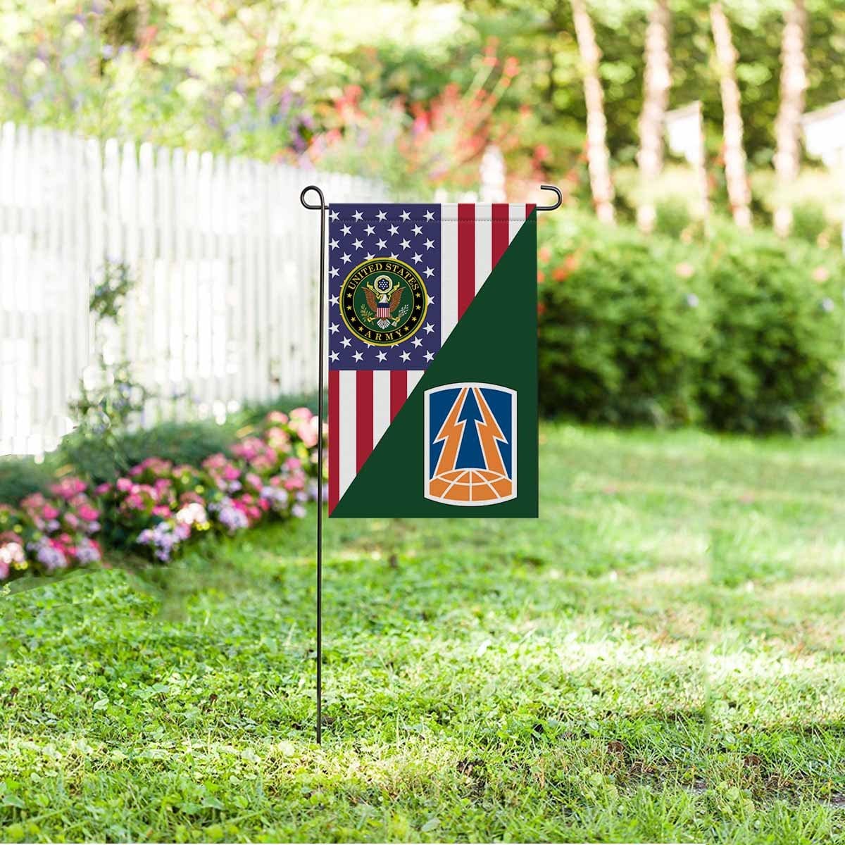 US ARMY 335TH SIGNAL COMMAND Garden Flag/Yard Flag 12 inches x 18 inches Twin-Side Printing-GDFlag-Army-CSIB-Veterans Nation