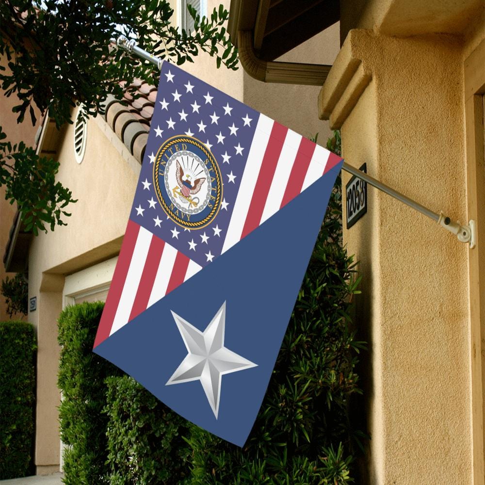 US Navy O-7 Rear Admiral Lower Half O7 RDML House Flag 28 inches x 40 inches Twin-Side Printing-HouseFlag-Navy-Officer-Veterans Nation