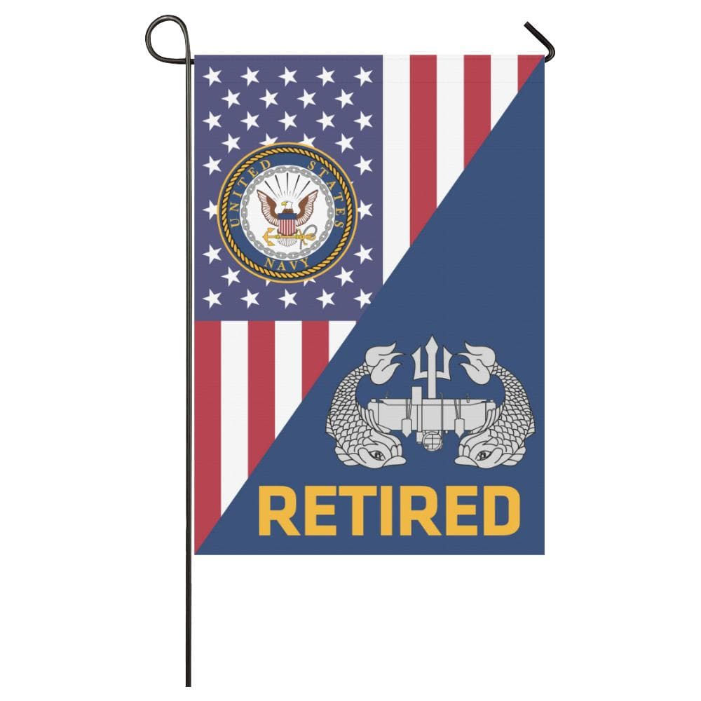 US Navy Deep Submergence Enlisted Badge Retired House Flag 28 inches x 40 inches Twin-Side Printing-HouseFlag-Navy-Badge-Veterans Nation