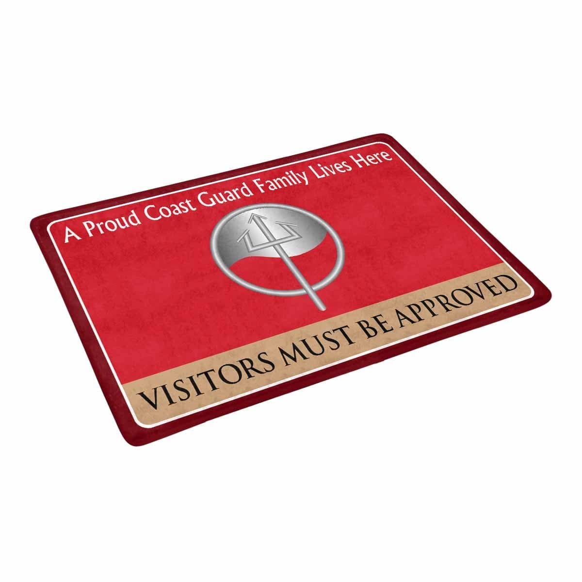 USCG MARINE SCIENCE TECHNICIAN MST Logo Family Doormat - Visitors must be approved (23.6 inches x 15.7 inches)-Doormat-USCG-Rate-Veterans Nation