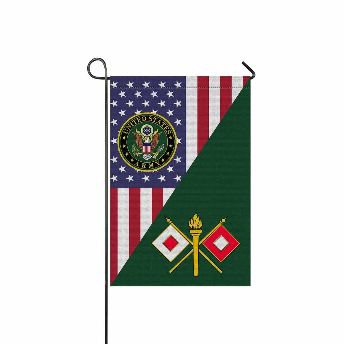 US Army Signal Corps Garden Flag/Yard Flag 12 Inch x 18 Inch Twin-Side Printing-GDFlag-Army-Branch-Veterans Nation