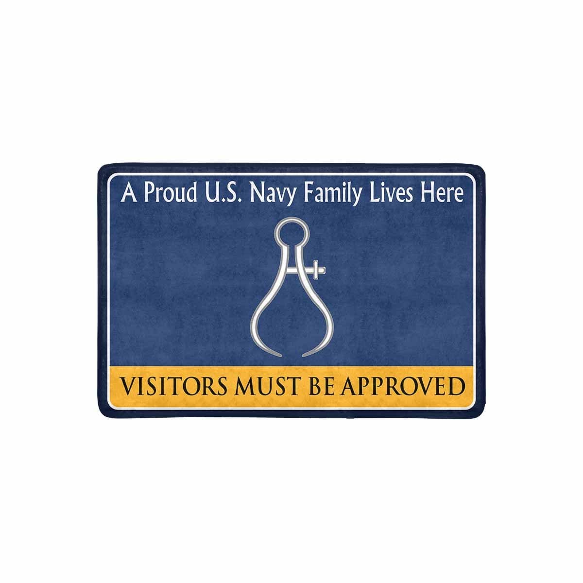 Navy Instrumentman Navy IM Family Doormat - Visitors must be approved (23,6 inches x 15,7 inches)-Doormat-Navy-Rate-Veterans Nation