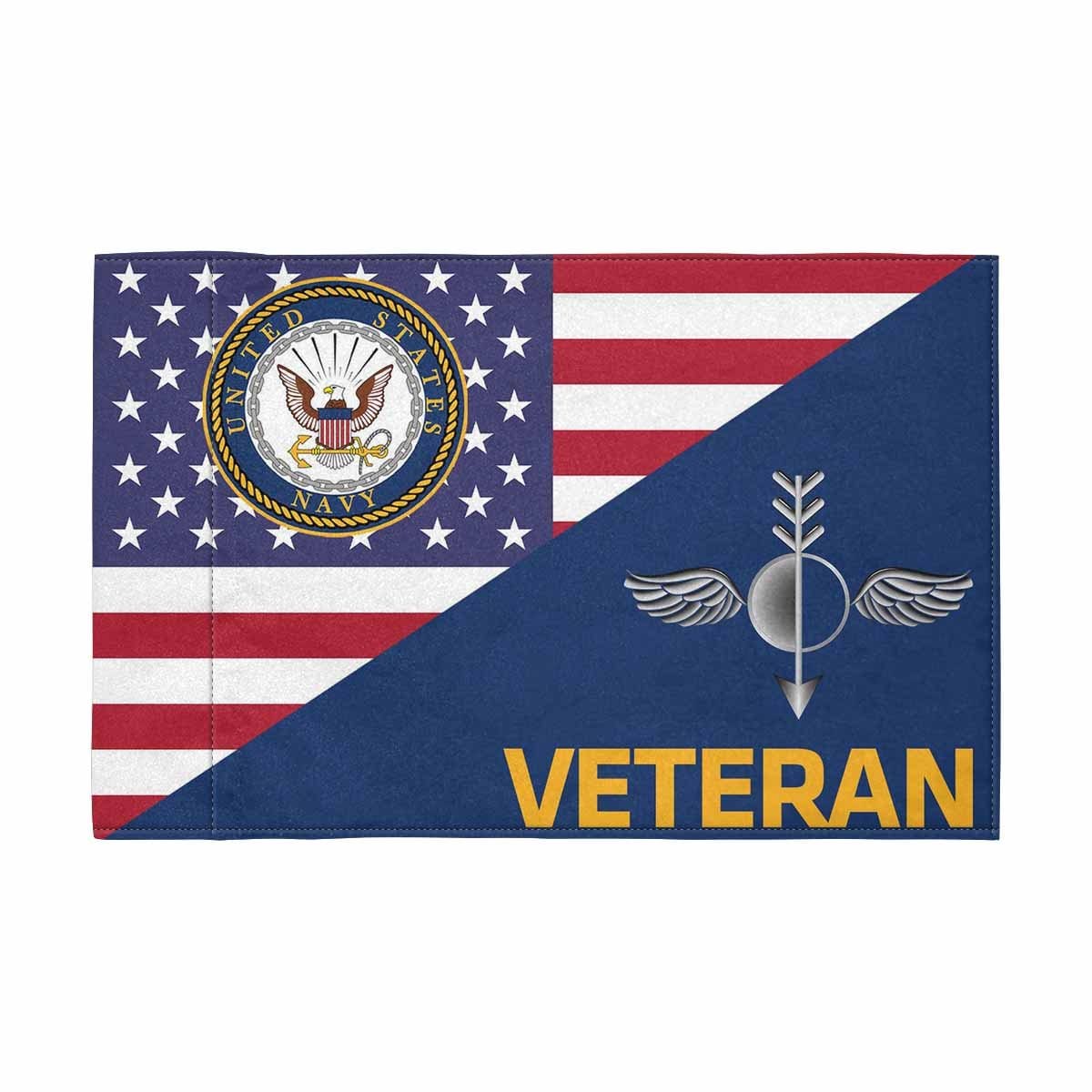 US Navy Aerographers Mate Navy AG Veteran Motorcycle Flag 9" x 6" Twin-Side Printing D01-MotorcycleFlag-Navy-Veterans Nation