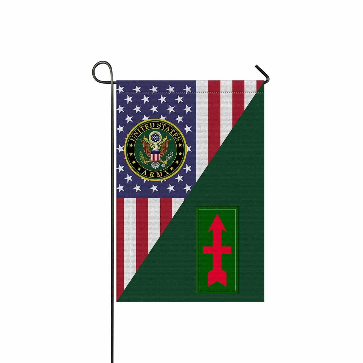 US ARMY 32ND INFANTRY BRIGADE COMBAT TEAM CSIB Garden Flag/Yard Flag 12 inches x 18 inches Twin-Side Printing-GDFlag-Army-CSIB-Veterans Nation