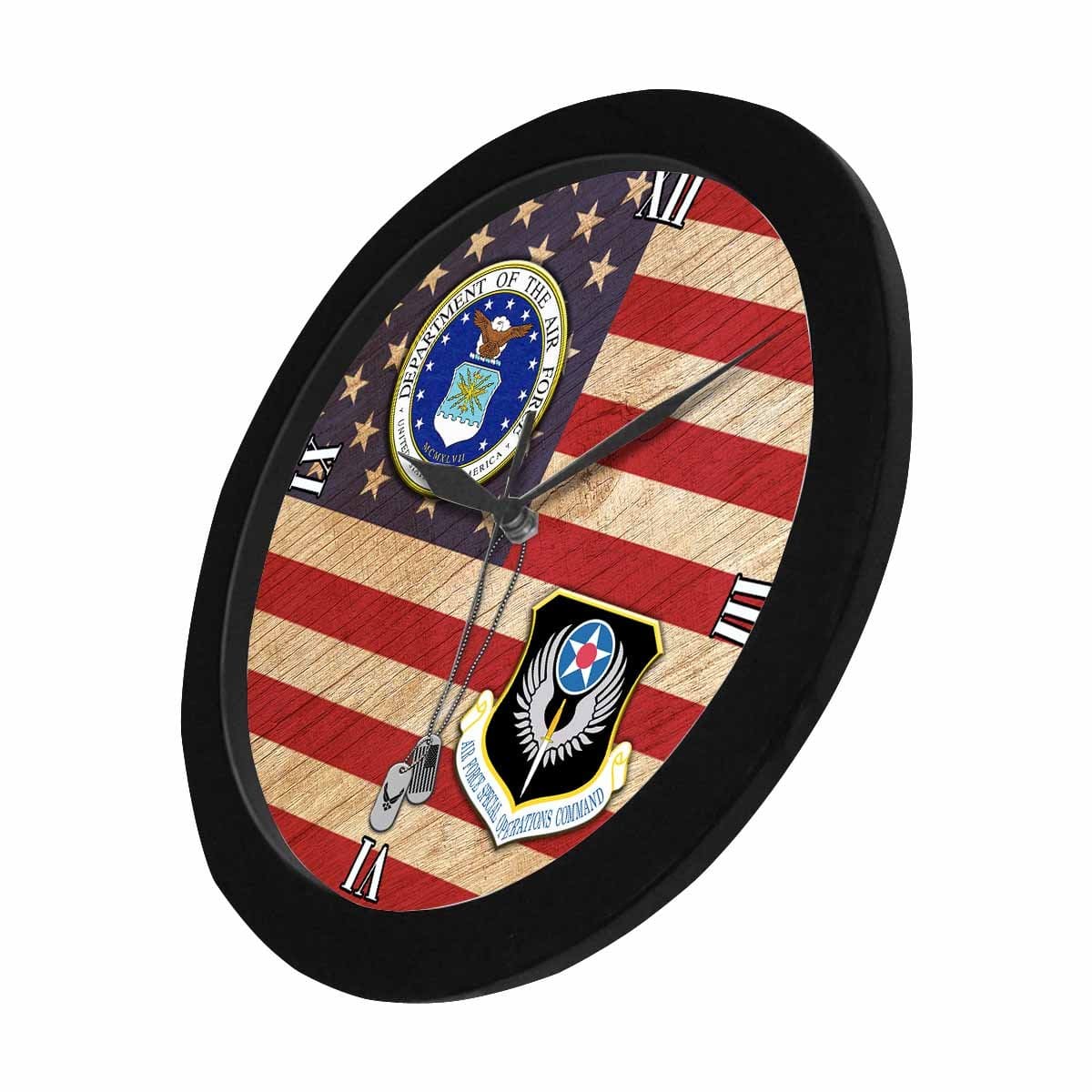 US Air Force Special Operations Command Wall Clock-WallClocks-USAF-Shield-Veterans Nation