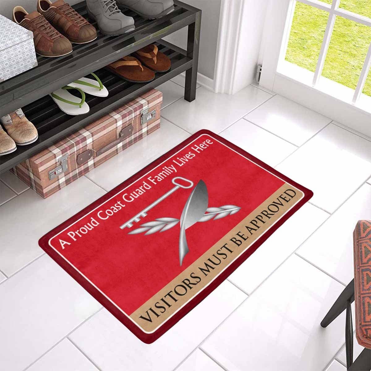 USCG CULINARY SPECIALIST CS Logo Family Doormat - Visitors must be approved (23.6 inches x 15.7 inches)-Doormat-USCG-Rate-Veterans Nation