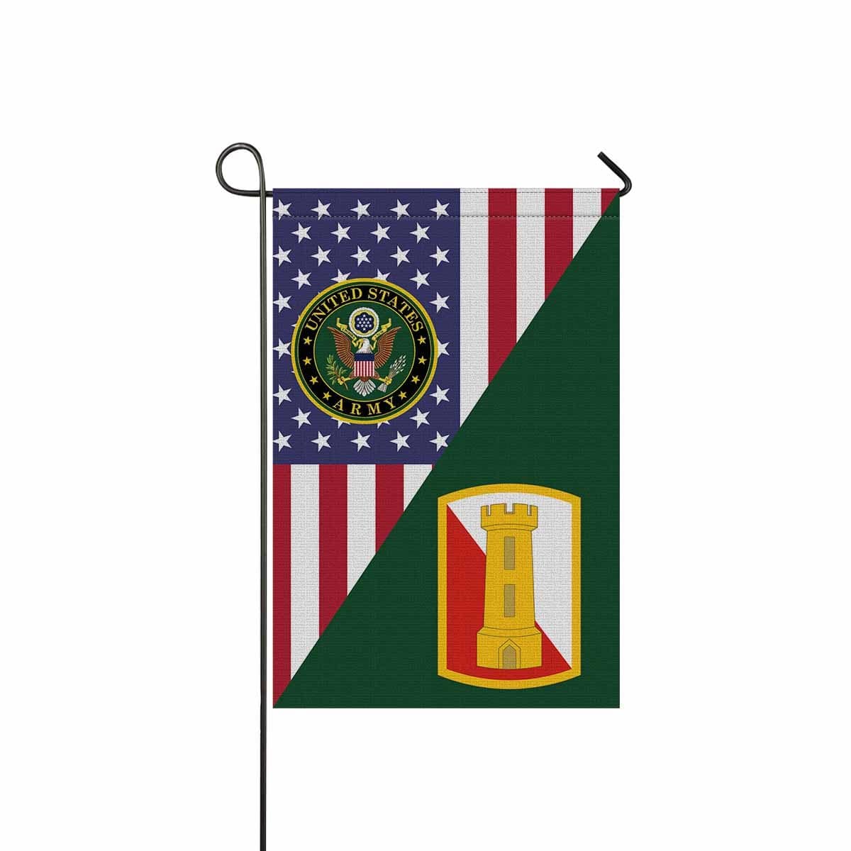 US ARMY 168TH ENGINEER BRIGADE Garden Flag/Yard Flag 12 inches x 18 inches Twin-Side Printing-GDFlag-Army-CSIB-Veterans Nation