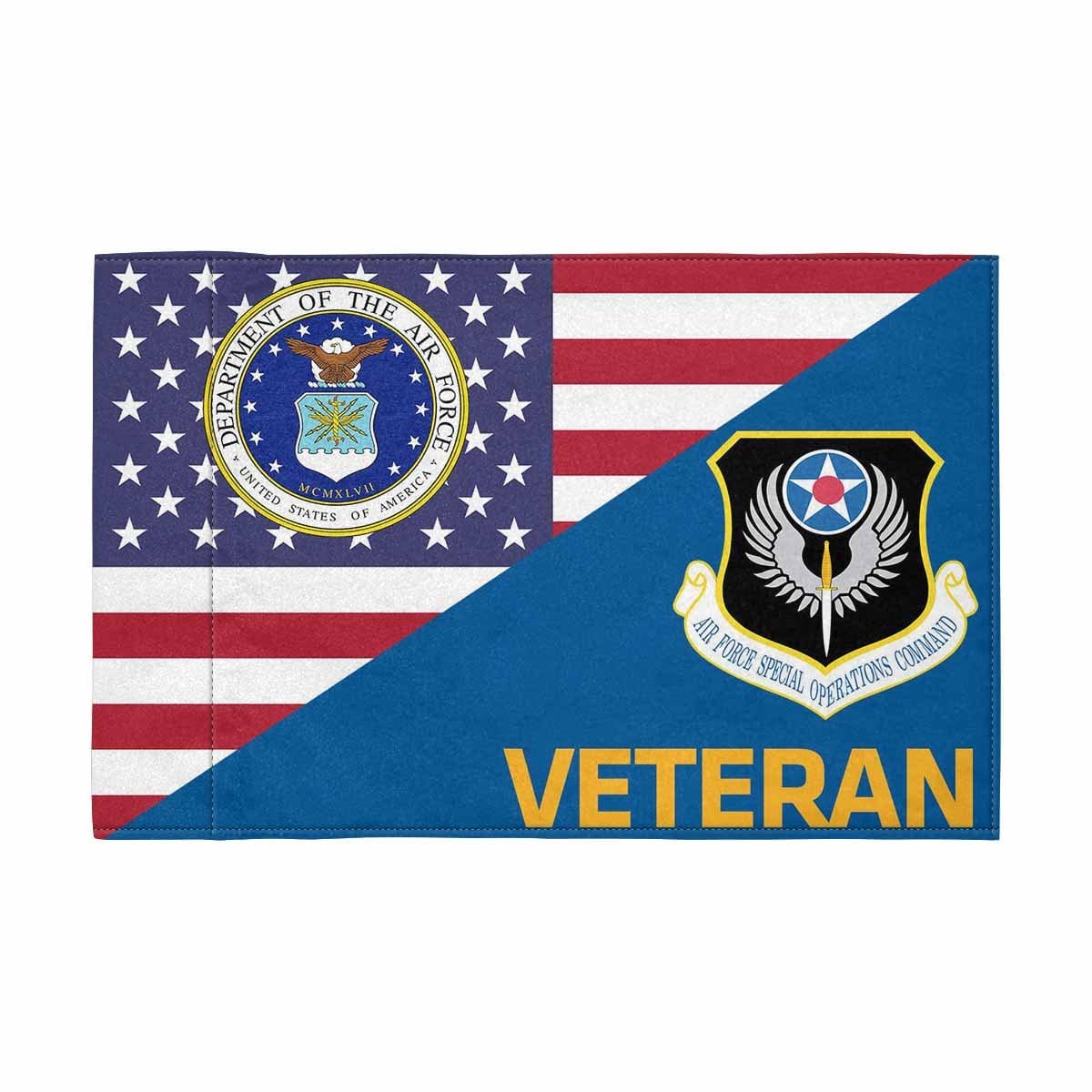 US Air Force Special Operations Command Veteran Motorcycle Flag 9" x 6" Twin-Side Printing D01-MotorcycleFlag-USAF-Veterans Nation