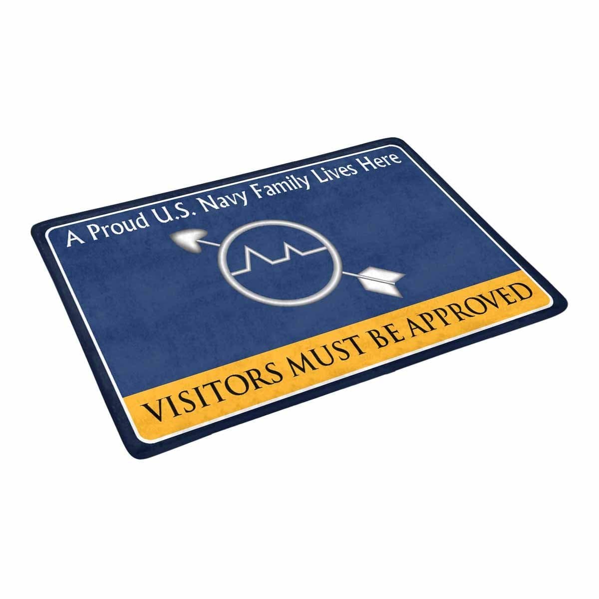 U.S Navy Operations specialist Navy OS Family Doormat - Visitors must be approved (23,6 inches x 15,7 inches)-Doormat-Navy-Rate-Veterans Nation