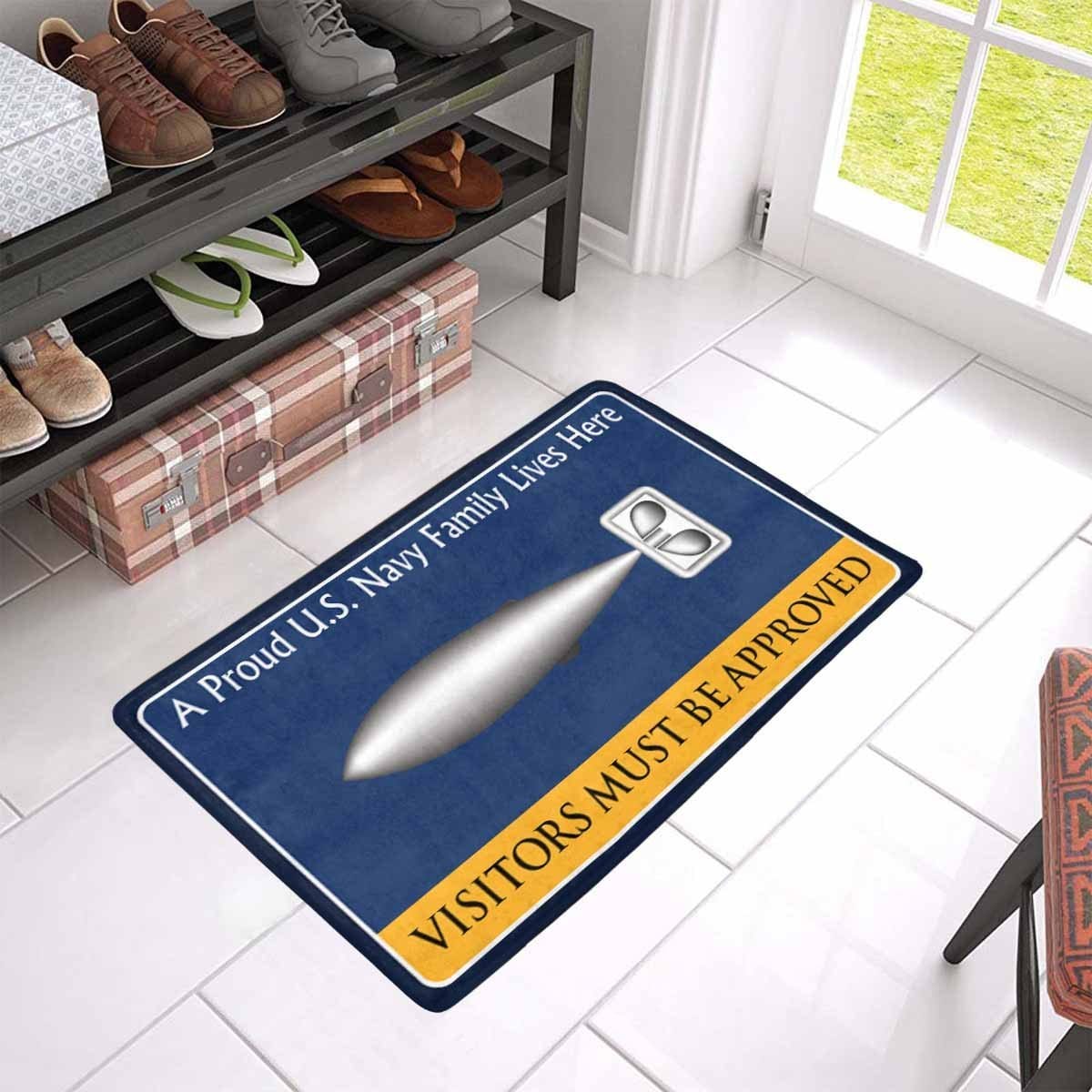 U.S Navy Torpedoman's mate Navy TM Family Doormat - Visitors must be approved (23,6 inches x 15,7 inches)-Doormat-Navy-Rate-Veterans Nation