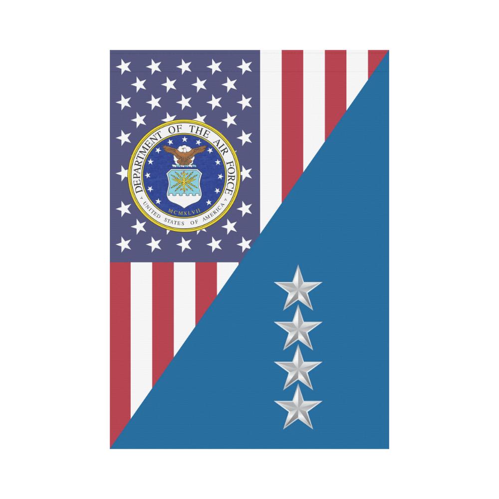 US Air Force O-10 General Gen O10 General Officer House Flag 28 inches x 40 inches Twin-Side Printing-HouseFlag-USAF-Ranks-Veterans Nation