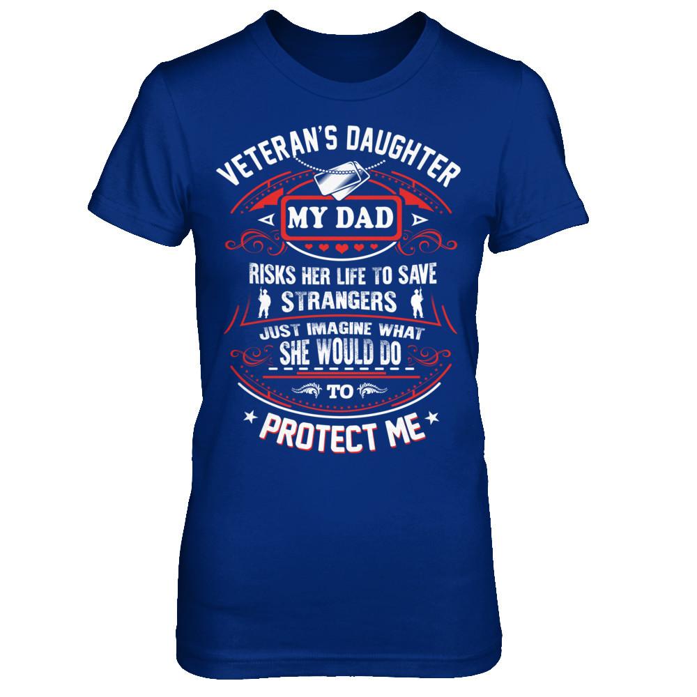 Military T-Shirt "Proud A Veteran Daughter"-TShirt-General-Veterans Nation