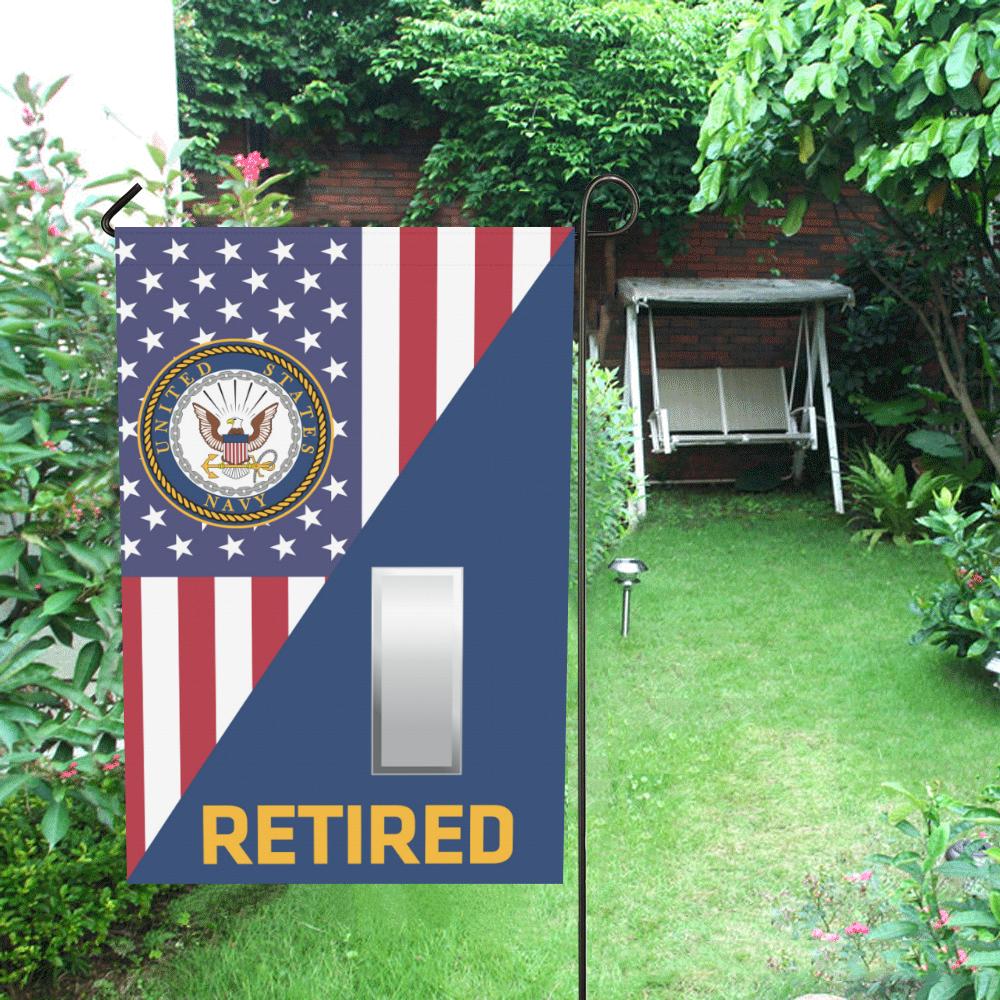 US Navy O-2 Lieutenant Junior Grade O2 LTJG Retired Garden Flag/Yard Flag 12 inches x 18 inches Twin-Side Printing-GDFlag-Navy-Officer-Veterans Nation