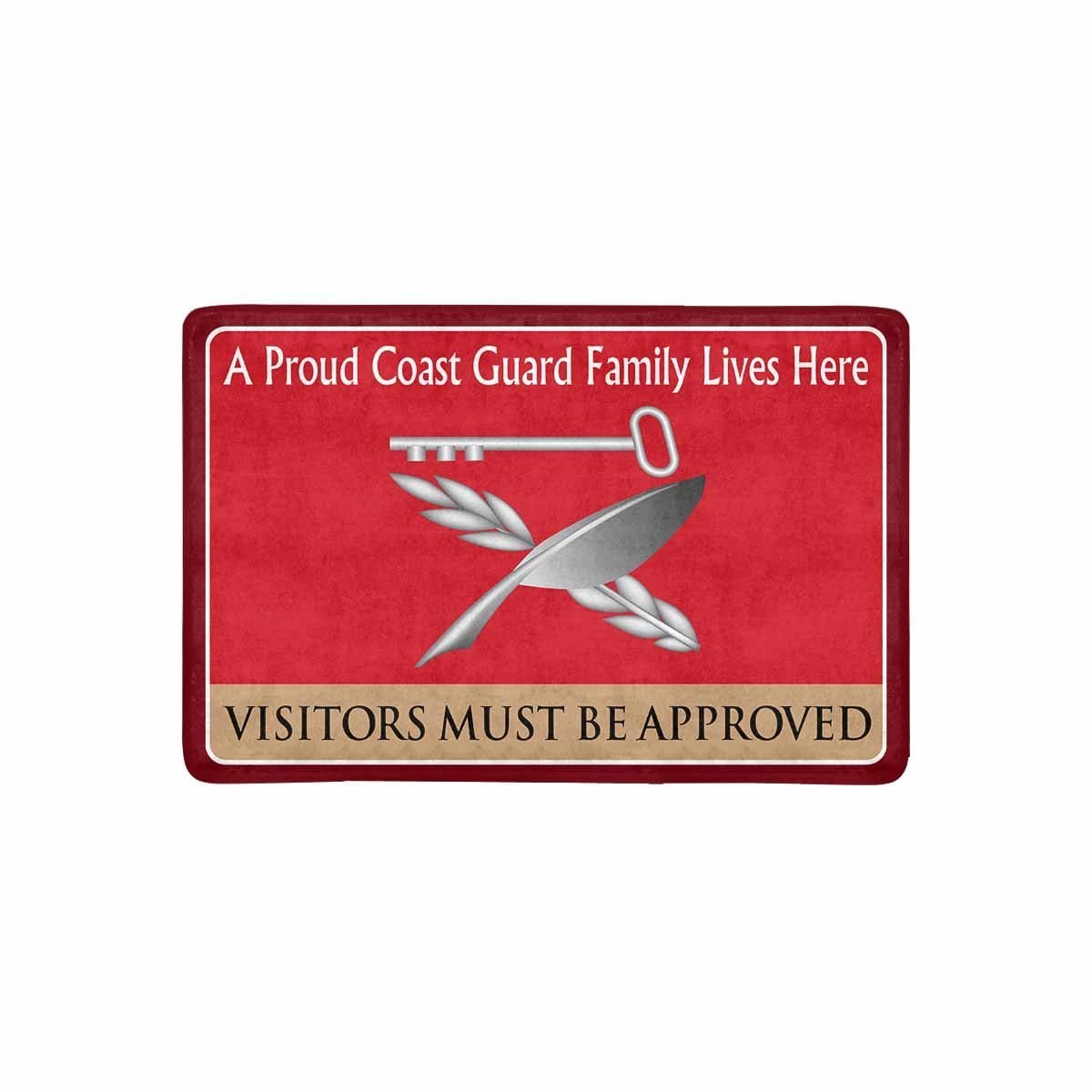 USCG CULINARY SPECIALIST CS Logo Family Doormat - Visitors must be approved (23.6 inches x 15.7 inches)-Doormat-USCG-Rate-Veterans Nation