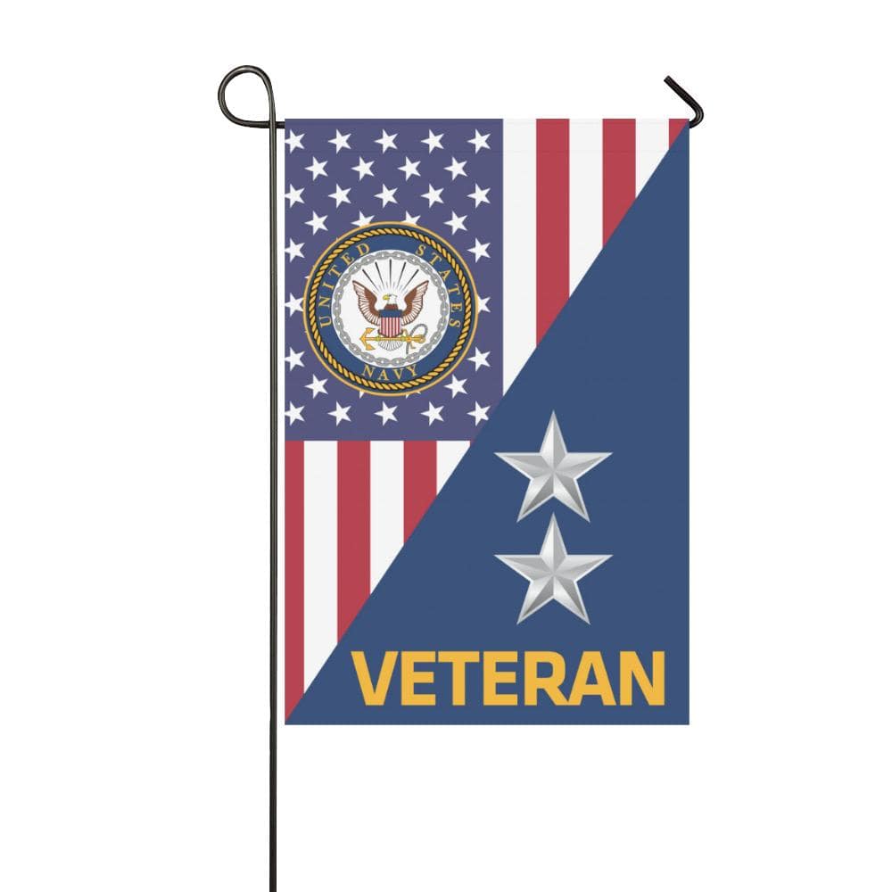 US Navy O-8 Rear Admiral O8 RADM Flag Officer Veteran Garden Flag/Yard Flag 12 inches x 18 inches Twin-Side Printing-GDFlag-Navy-Officer-Veterans Nation