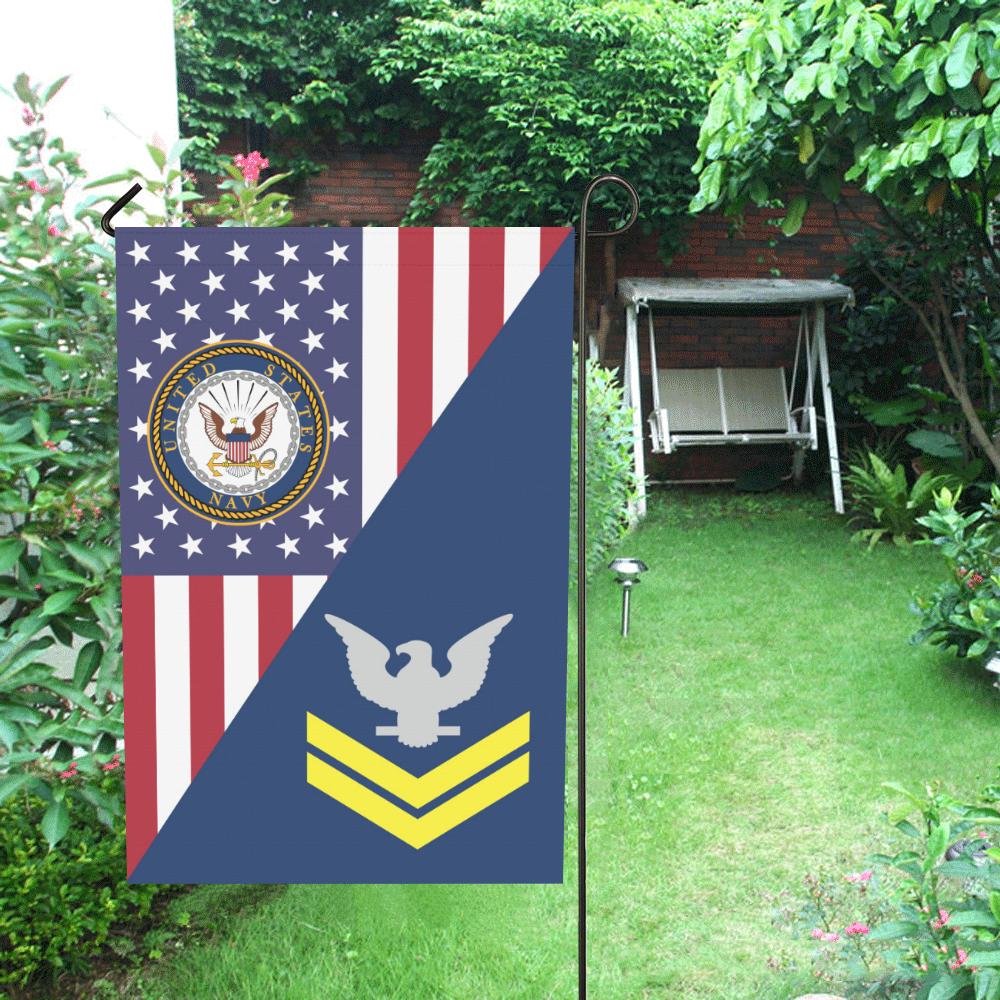 US Navy E-5 Petty Officer Second Class E5 PO2 Gold Stripe Collar Device House Flag 28 inches x 40 inches Twin-Side Printing-HouseFlag-Navy-Collar-Veterans Nation