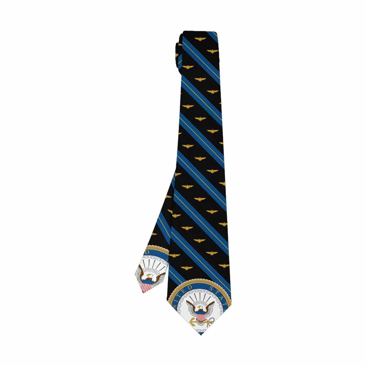 US Navy Naval Astronaut Badge Classic Necktie (Two Sides)-Necktie-Navy-Badge-Veterans Nation