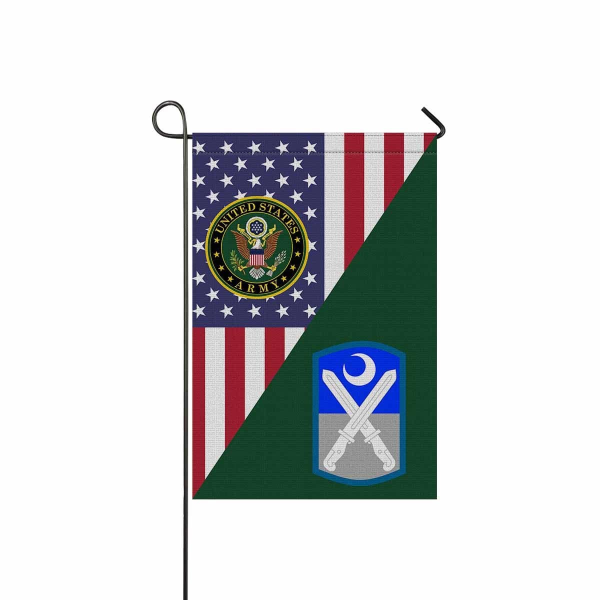 US ARMY 218TH MANEUVER ENHANCEMENT BRIGADE Garden Flag/Yard Flag 12 inches x 18 inches Twin-Side Printing-GDFlag-Army-CSIB-Veterans Nation