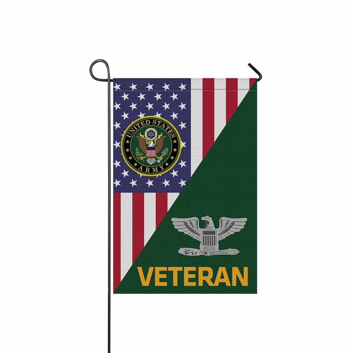 US Army O-6 Colonel O6 COL Field Officer Veteran Garden Flag/Yard Flag 12 inches x 18 inches Twin-Side Printing-GDFlag-Army-Ranks-Veterans Nation