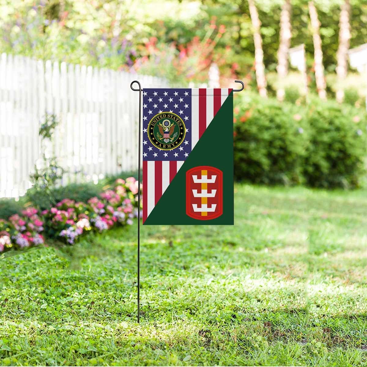 US ARMY 130TH ENGINEER BRIGADE Garden Flag/Yard Flag 12 inches x 18 inches Twin-Side Printing-GDFlag-Army-CSIB-Veterans Nation