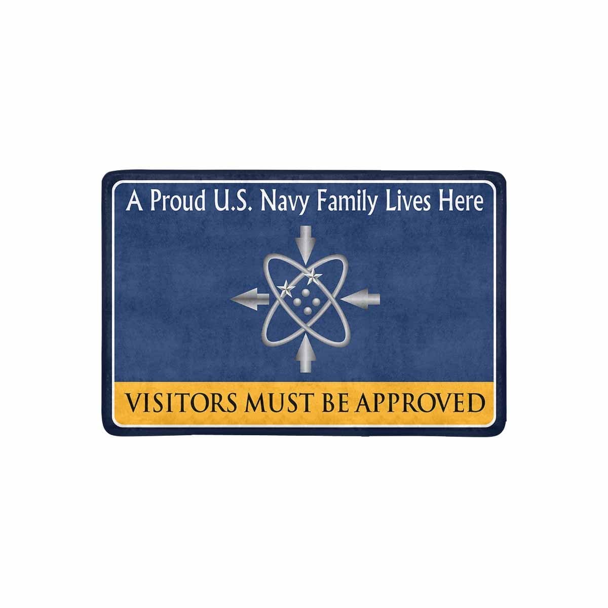 U.S Navy Data systems technician Navy DS Family Doormat - Visitors must be approved (23,6 inches x 15,7 inches)-Doormat-Navy-Rate-Veterans Nation