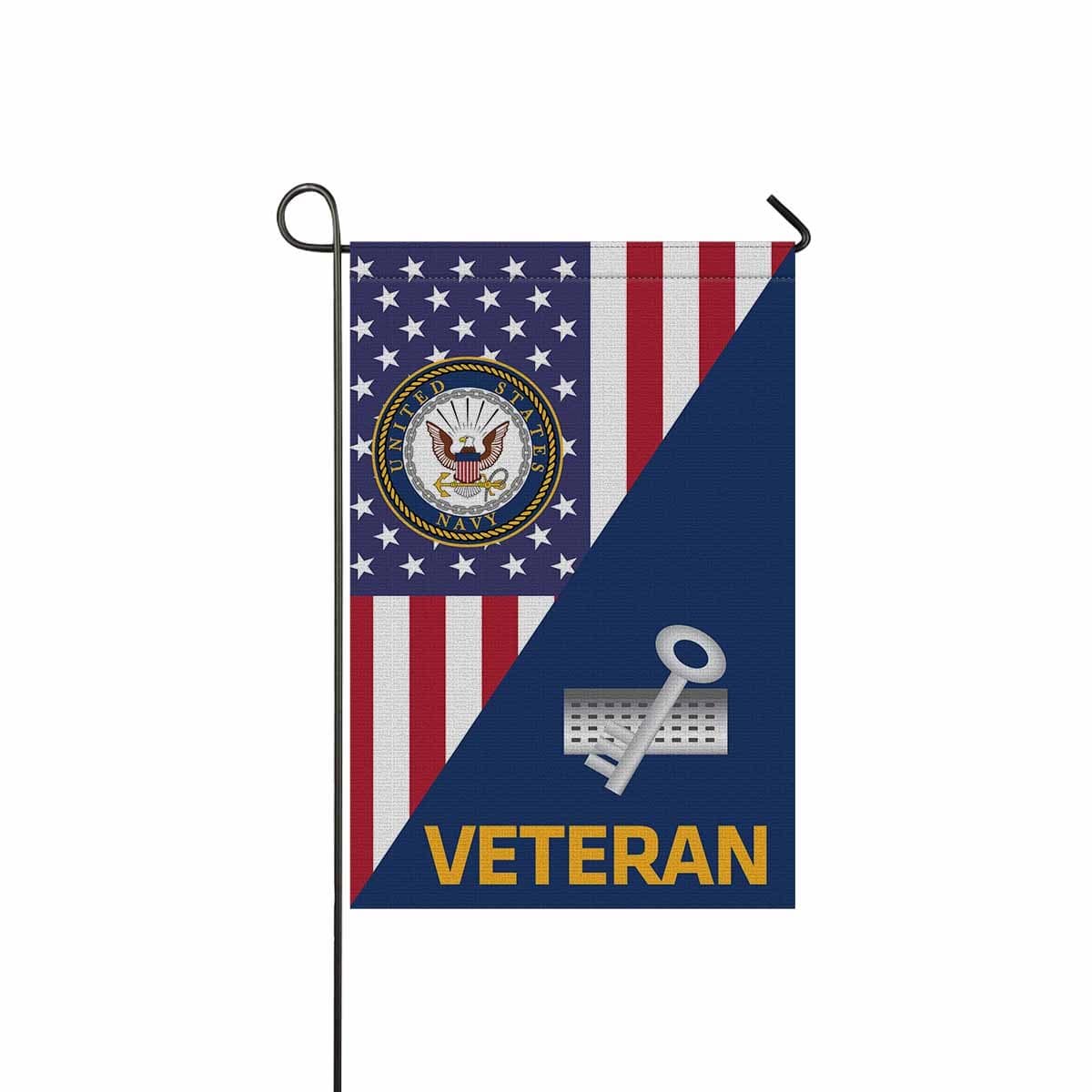 Navy Disbursing Clerk Navy DK Veteran Garden Flag/Yard Flag 12 inches x 18 inches Twin-Side Printing-GDFlag-Navy-Rate-Veterans Nation