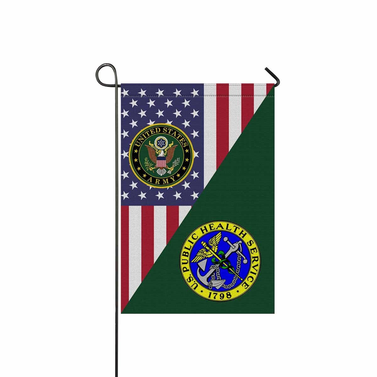 US Army Public Health Service Garden Flag/Yard Flag 12 Inch x 18 Inch Twin-Side Printing-GDFlag-Army-Branch-Veterans Nation