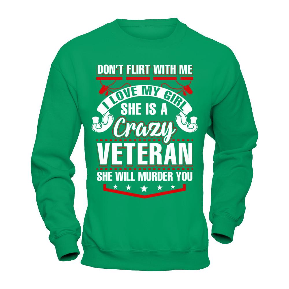 Military T-Shirt "I love My Crazy Veteran"-TShirt-General-Veterans Nation