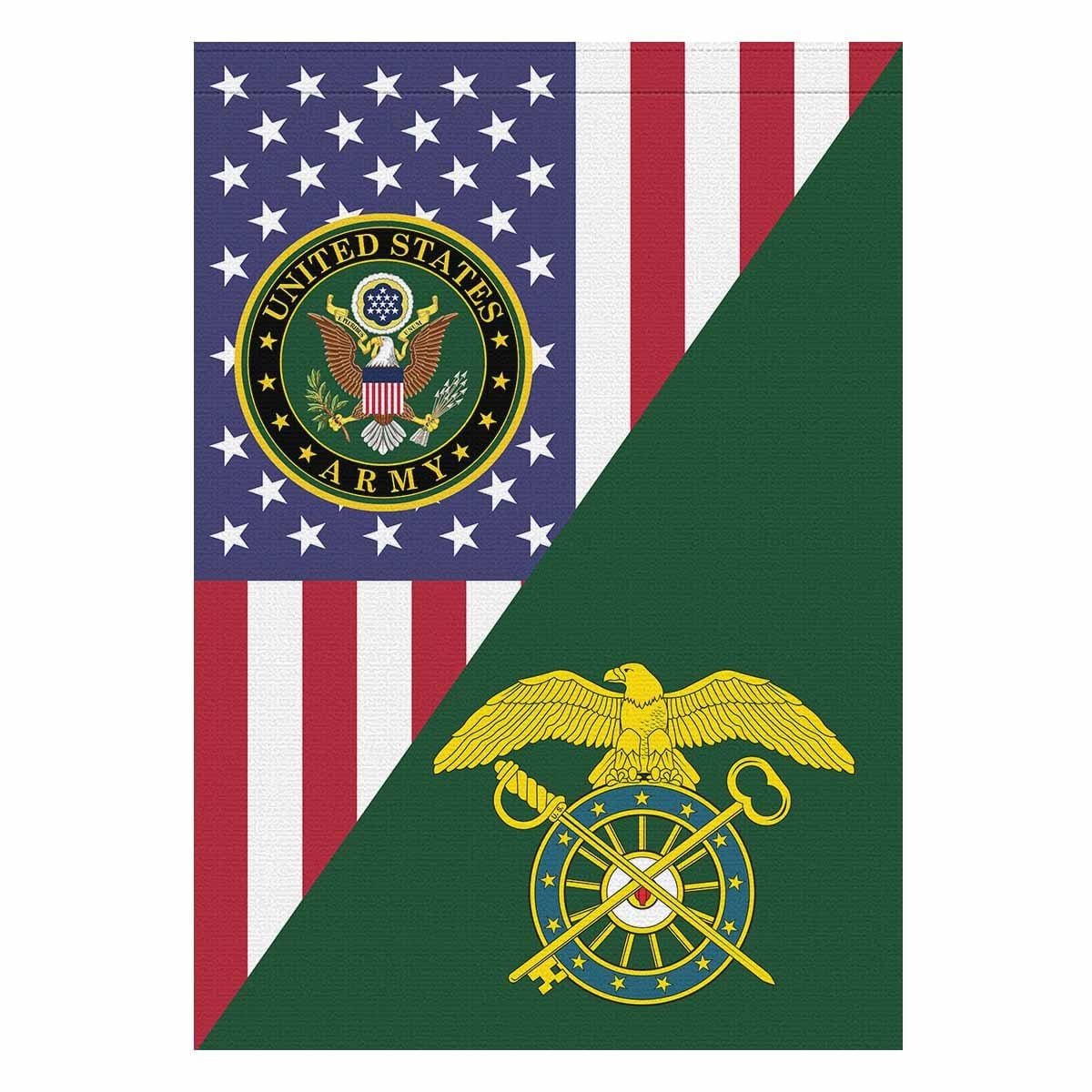 US Army Quartermaster Corps House Flag 28 Inch x 40 Inch Twin-Side Printing-HouseFlag-Army-Branch-Veterans Nation