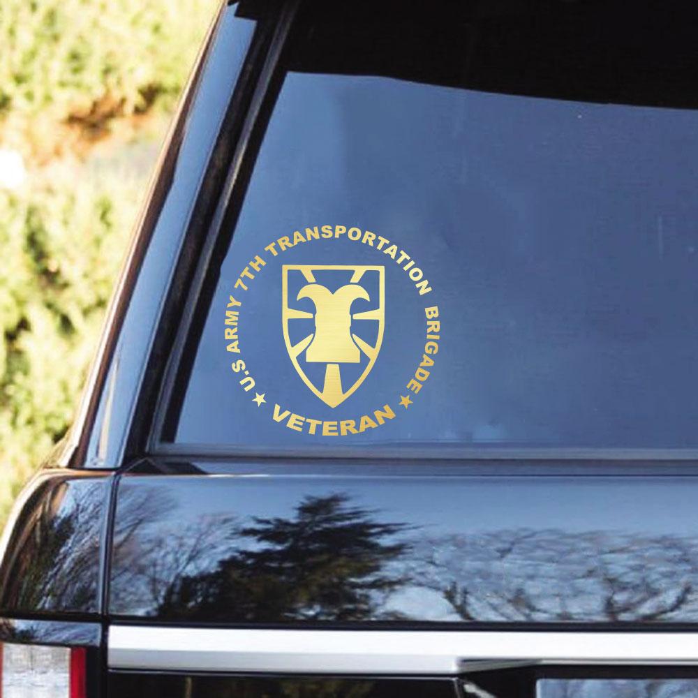 US Army 7th Transportation Brigade Clear Stickers-Decal-Army-CSIB-Veterans Nation