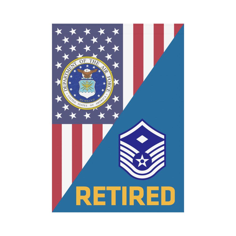 US Air Force E-7 First sergeant Retired House Flag 28 inches x 40 inches Twin-Side Printing-HouseFlag-USAF-Ranks-Veterans Nation