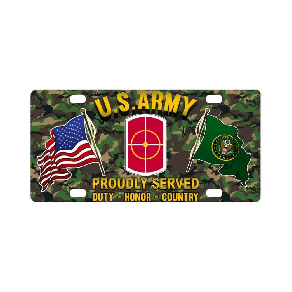 US ARMY 420TH ENGINEER BRIGADE- Classic License Plate-LicensePlate-Army-CSIB-Veterans Nation