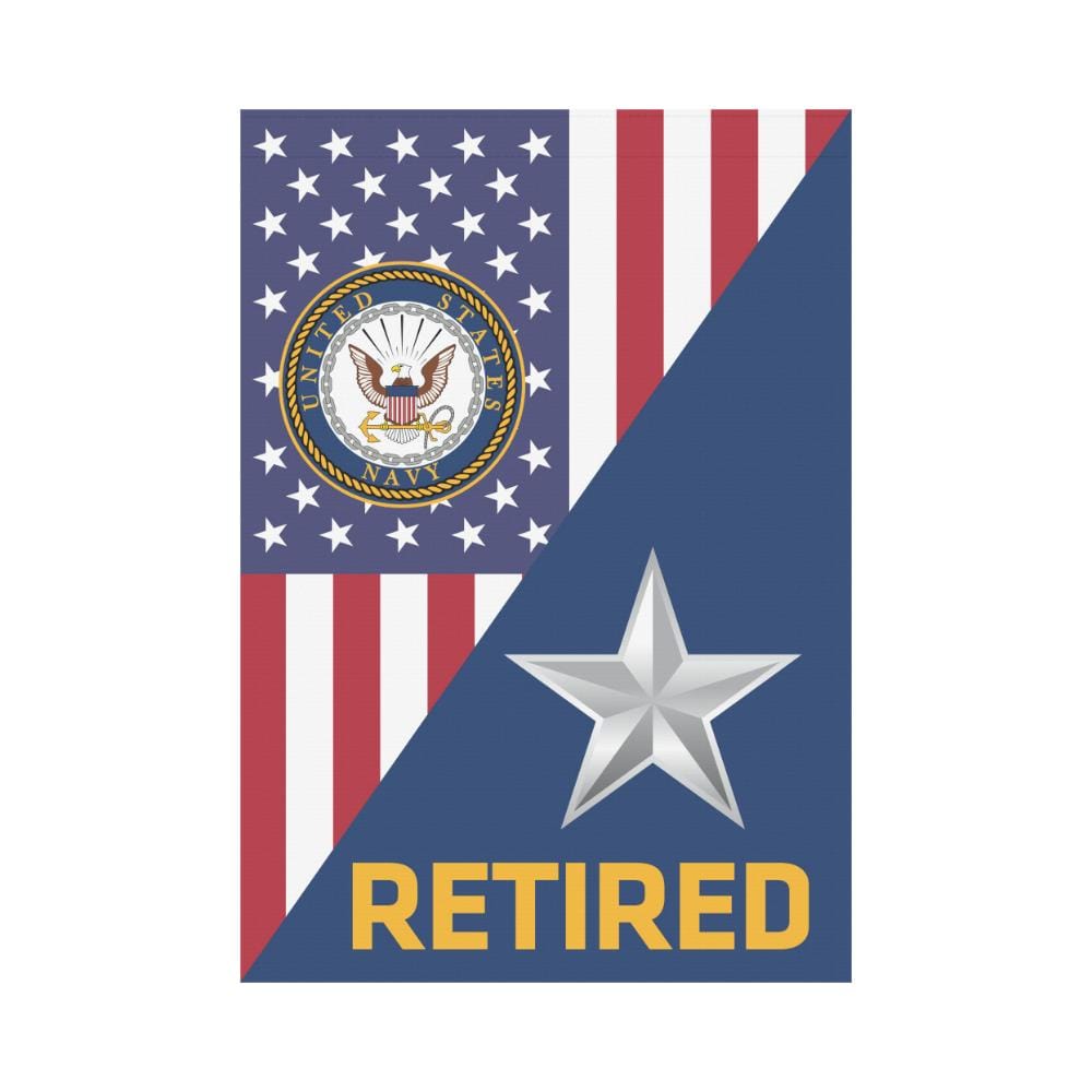 US Navy O-7 Rear Admiral Lower Half O7 RDML Retired House Flag 28 inches x 40 inches Twin-Side Printing-HouseFlag-Navy-Officer-Veterans Nation