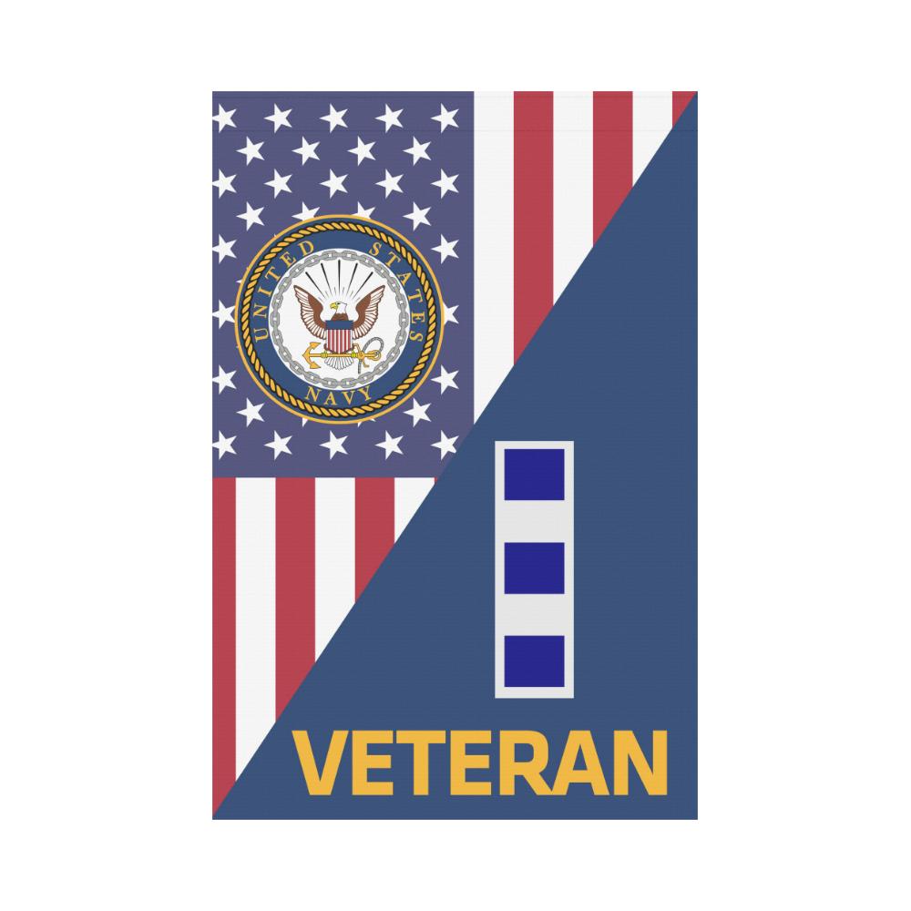 US Navy W-4 Chief Warrant Officer 4 W4 CW4 Veteran Garden Flag/Yard Flag 12 inches x 18 inches Twin-Side Printing-GDFlag-Navy-Officer-Veterans Nation