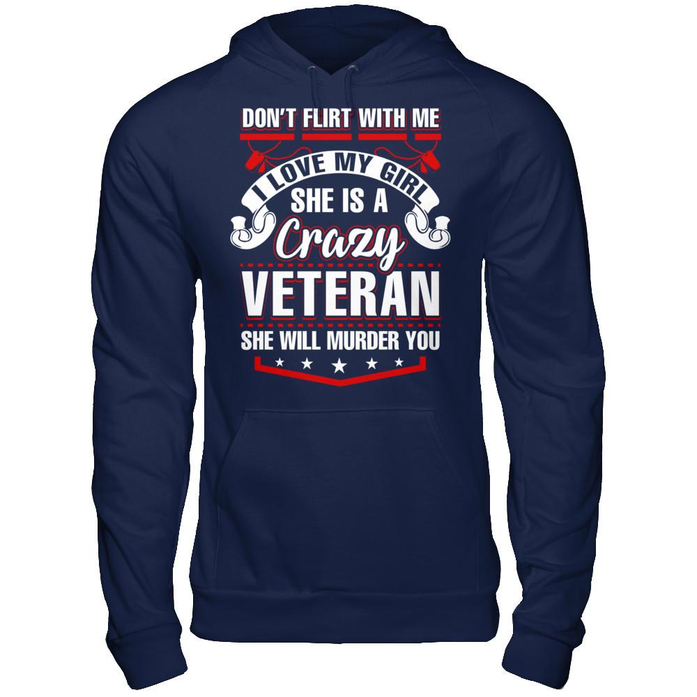 Military T-Shirt "I love My Crazy Veteran"-TShirt-General-Veterans Nation