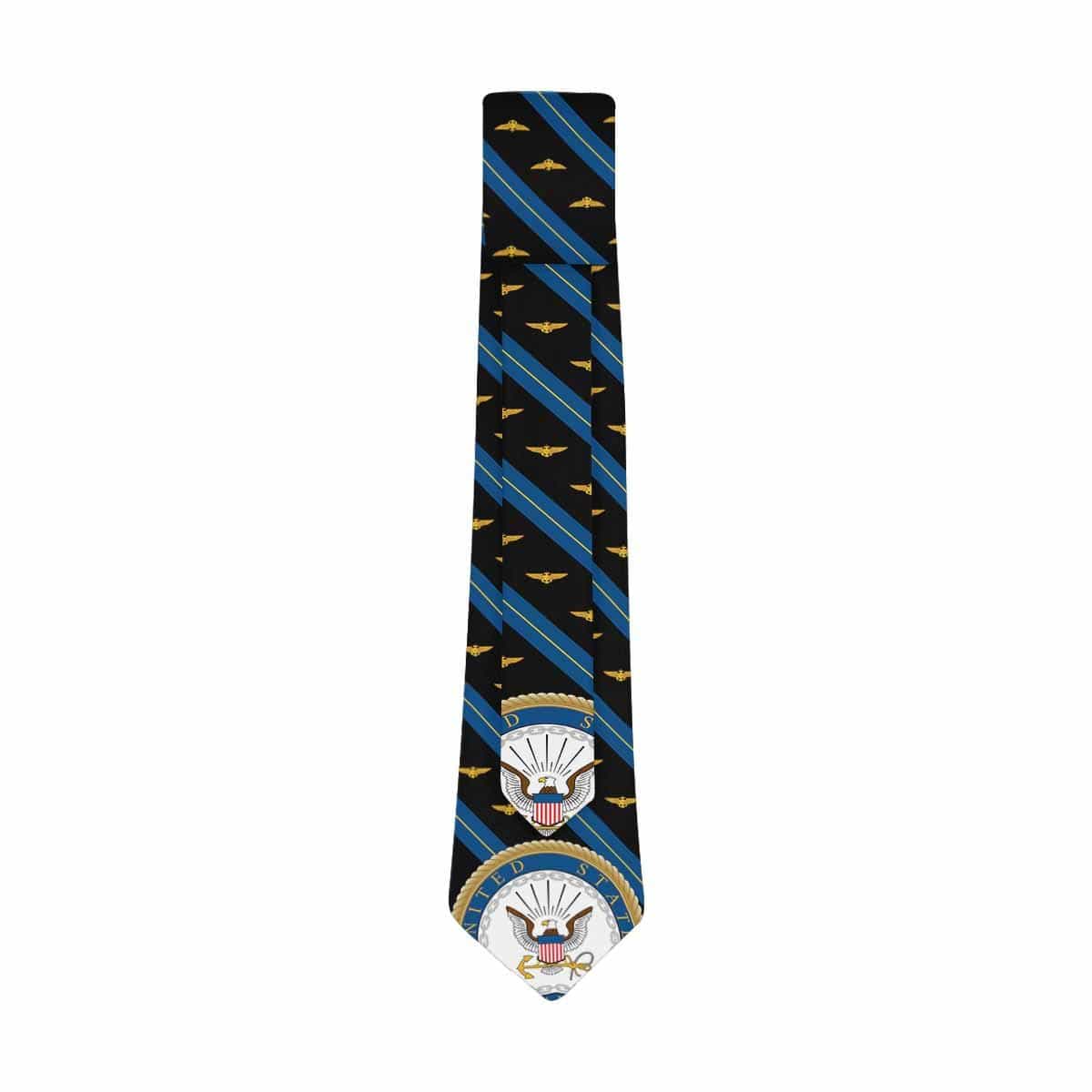 US Navy Naval Astronaut Badge Classic Necktie (Two Sides)-Necktie-Navy-Badge-Veterans Nation