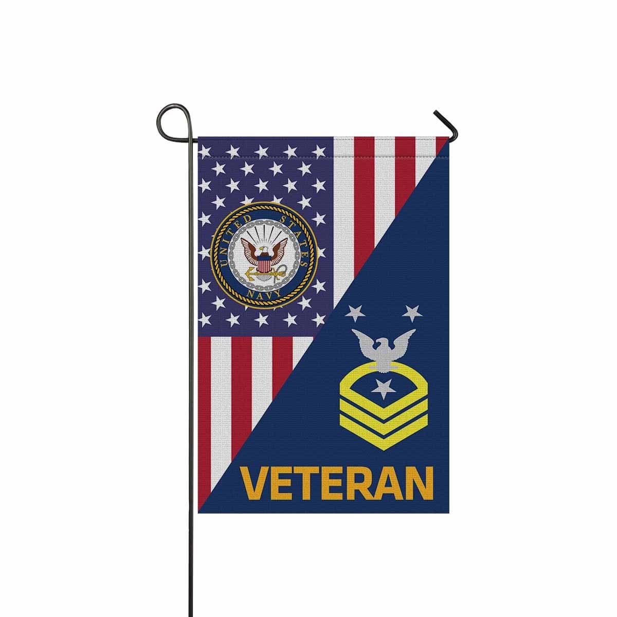 US Navy E-9 Command Master Chief Petty Officer E9 CMDCM Senior Enlisted Advisor Collar Device Veteran Garden Flag/Yard Flag 12 inches x 18 inches Twin-Side Printing-GDFlag-Navy-Collar-Veterans Nation