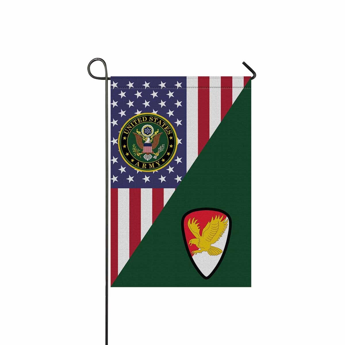 US ARMY 21ST CAVALRY BRIGADE Garden Flag/Yard Flag 12 inches x 18 inches Twin-Side Printing-GDFlag-Army-CSIB-Veterans Nation