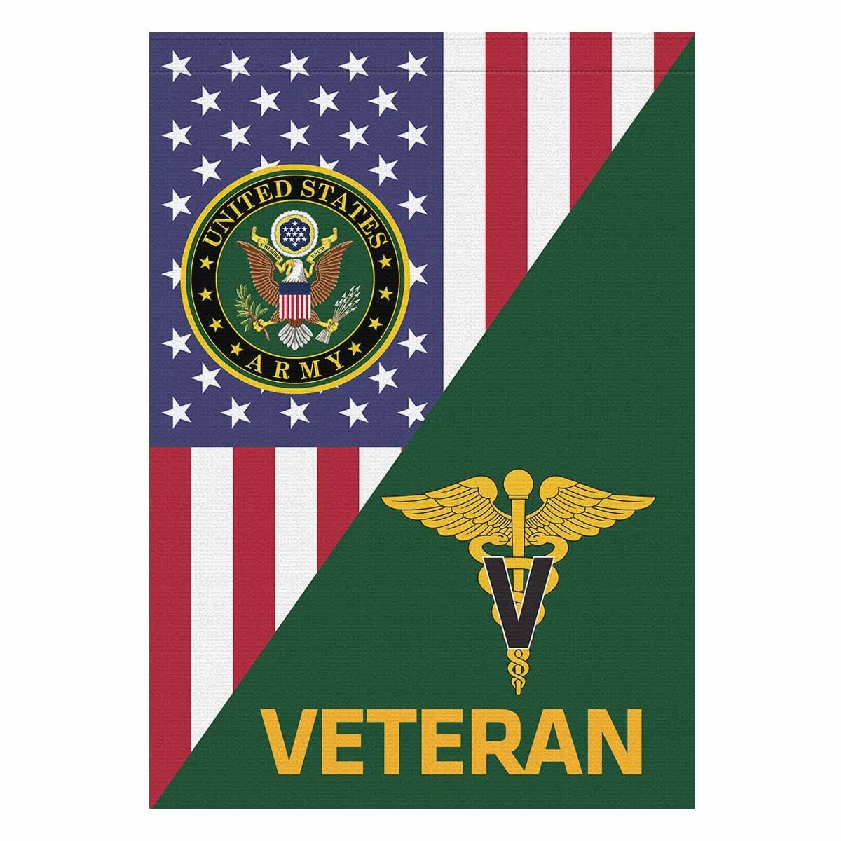 US Army Veterinary Corps Veteran House Flag 28 Inch x 40 Inch Twin-Side Printing-HouseFlag-Army-Branch-Veterans Nation