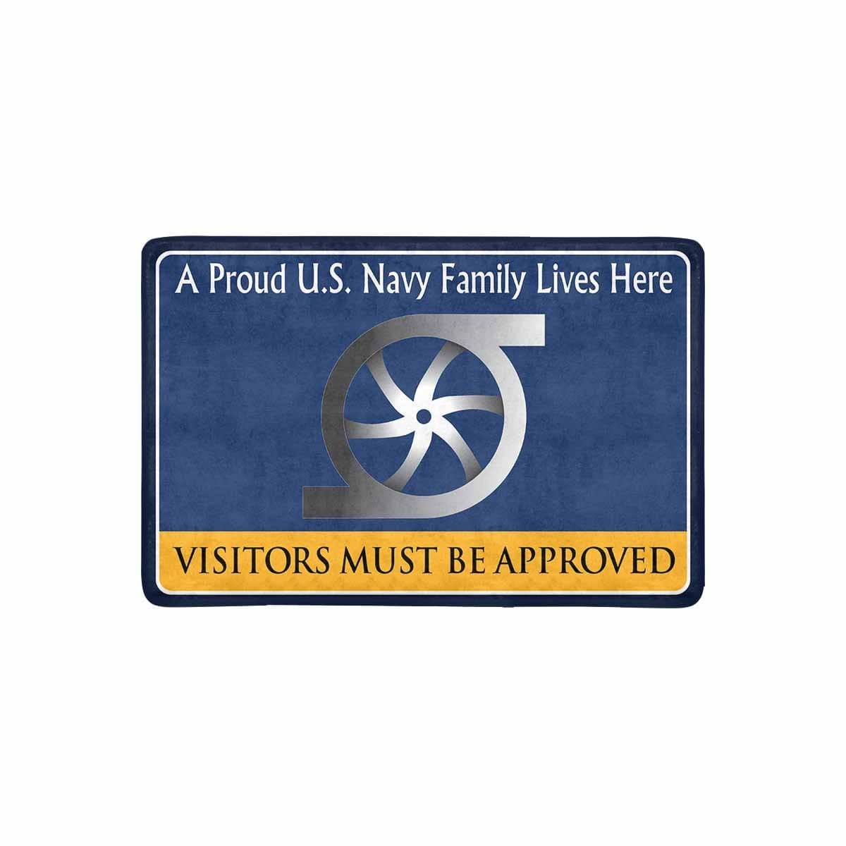 Navy Gas Turbine Systems Technician Navy GS Family Doormat - Visitors must be approved (23,6 inches x 15,7 inches)-Doormat-Navy-Rate-Veterans Nation