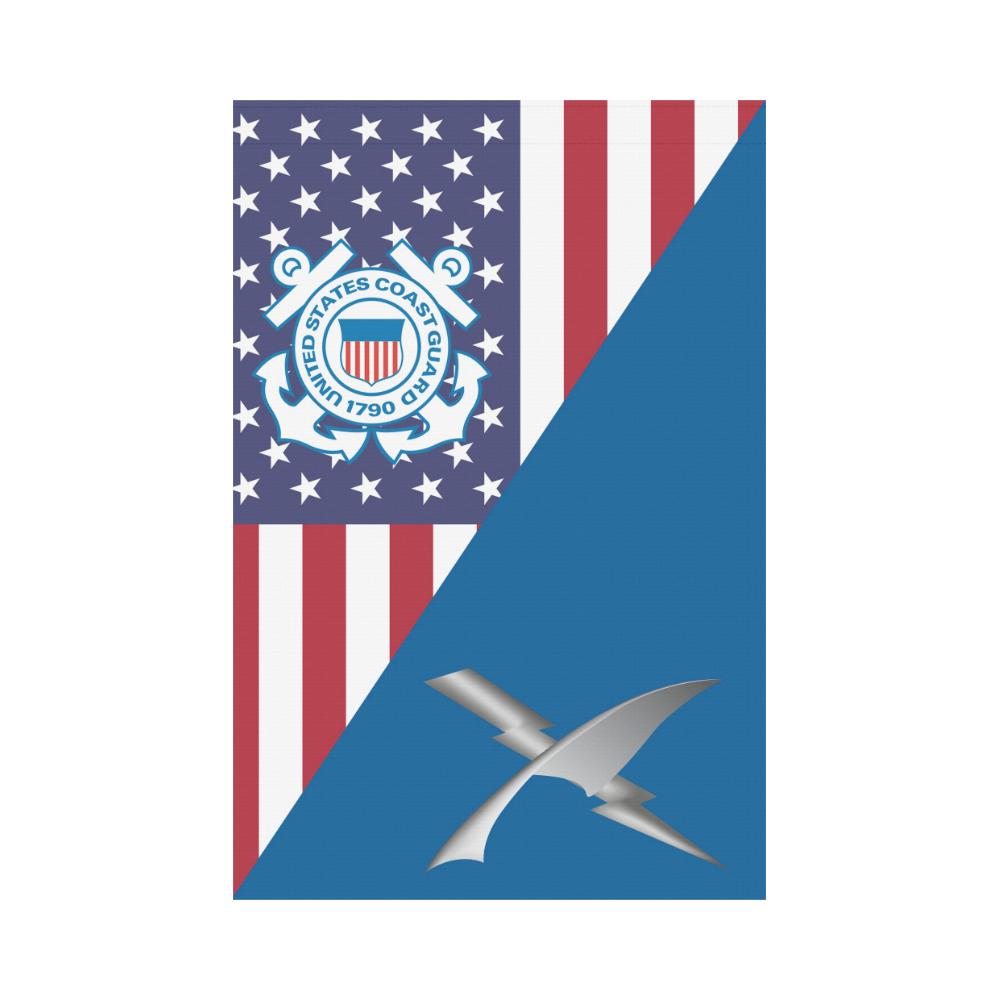 US Coast Guard Intelligence Specialist IS Garden Flag/Yard Flag 12 inches x 18 inches-GDFlag-USCG-Rate-Veterans Nation