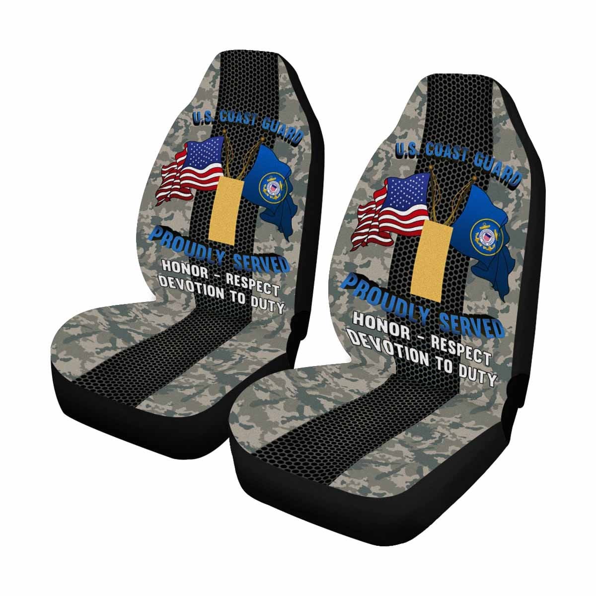 US Coast Guard O-1 Ensign O1 ENS Junior Officer Car Seat Covers (Set of 2)-SeatCovers-USCG-Officer-Veterans Nation