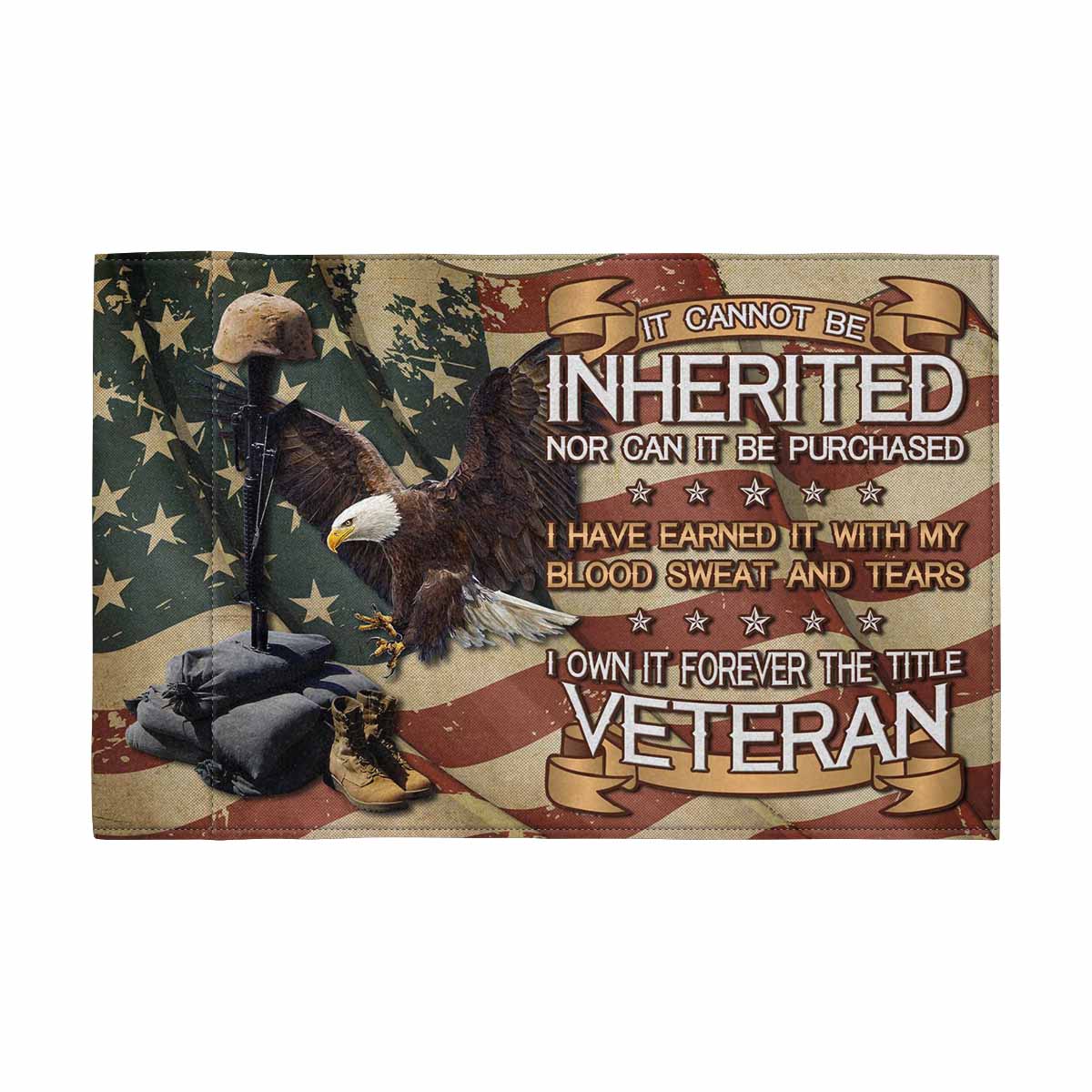 I Own It Forever The Title Veteran Motorcycle Flag 9" x 6"(Each Piece With Different Printing）-Garden Flag-Veterans Nation