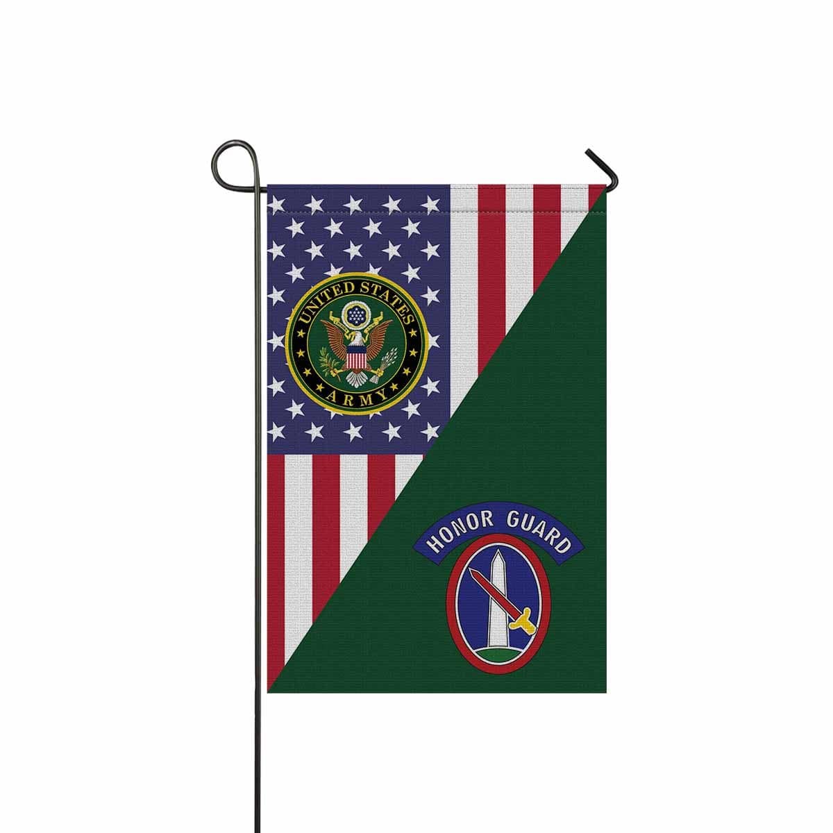 US ARMY 3RD INFANTRY REGIMENT, MILITARY DISTRICT OF WASHINGTON WITH HONOR GUARD TAB Garden Flag/Yard Flag 12 inches x 18 inches Twin-Side Printing-GDFlag-Army-CSIB-Veterans Nation