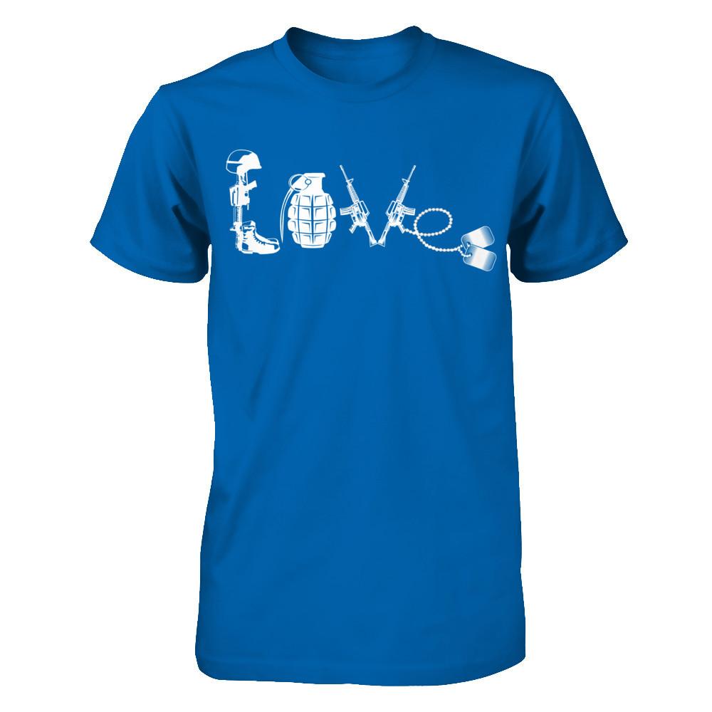 Military T-Shirt "Veteran With Love"-TShirt-General-Veterans Nation