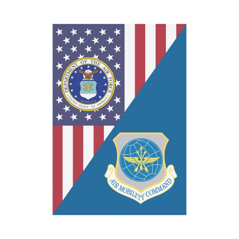 US Air Force Air Mobility Command House Flag 28 inches x 40 inches Twin-Side Printing-HouseFlag-USAF-Shield-Veterans Nation